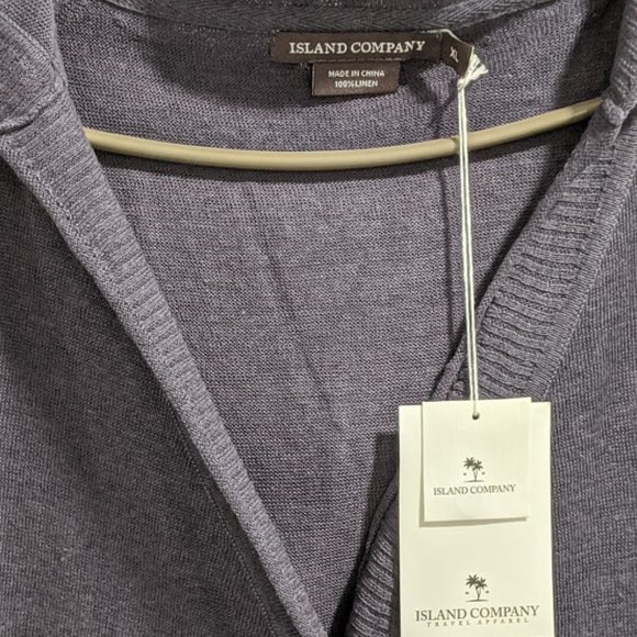 ISLAND COMPANY NAVY KNIT HOODIE/CARDIGAN - Picture 7 of 8